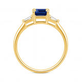 Raisa engagement ring by Tiani Jewellery shown in rose gold, white gold and yellow gold.