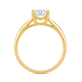 Iona engagement ring by Tiani Jewellery shown in rose gold, white gold and yellow gold.