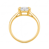 Mireille engagement ring by Tiani Jewellery shown in rose gold, white gold and yellow gold.
