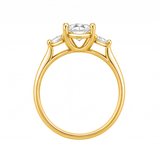 Larissa engagement ring by Tiani Jewellery shown in rose gold, white gold and yellow gold.