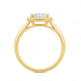 Katia engagement ring by Tiani Jewellery shown in rose gold, white gold and yellow gold.