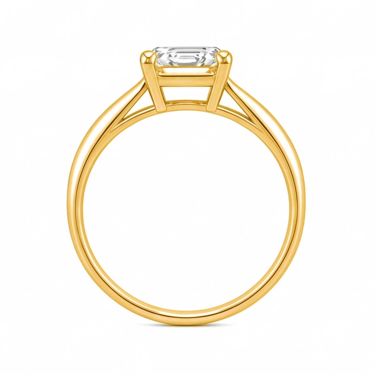 Galina engagement ring by Tiani Jewellery shown in rose gold, white gold and yellow gold.