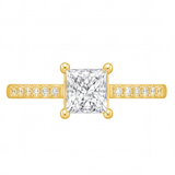 Solene engagement ring by Tiani Jewellery shown in rose gold, white gold and yellow gold.