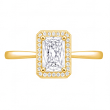 Katia engagement ring by Tiani Jewellery shown in rose gold, white gold and yellow gold.