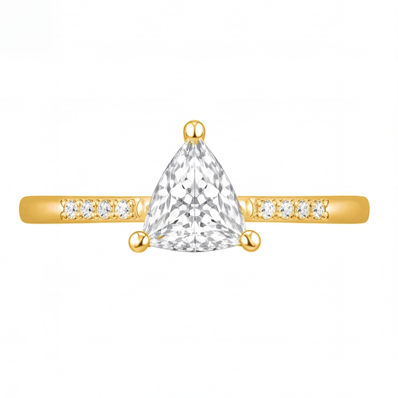 Tamsin engagement ring by Tiani Jewellery shown in rose gold, white gold and yellow gold.