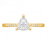 Tamsin engagement ring by Tiani Jewellery shown in rose gold, white gold and yellow gold.