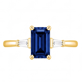 Raisa engagement ring by Tiani Jewellery shown in rose gold, white gold and yellow gold.