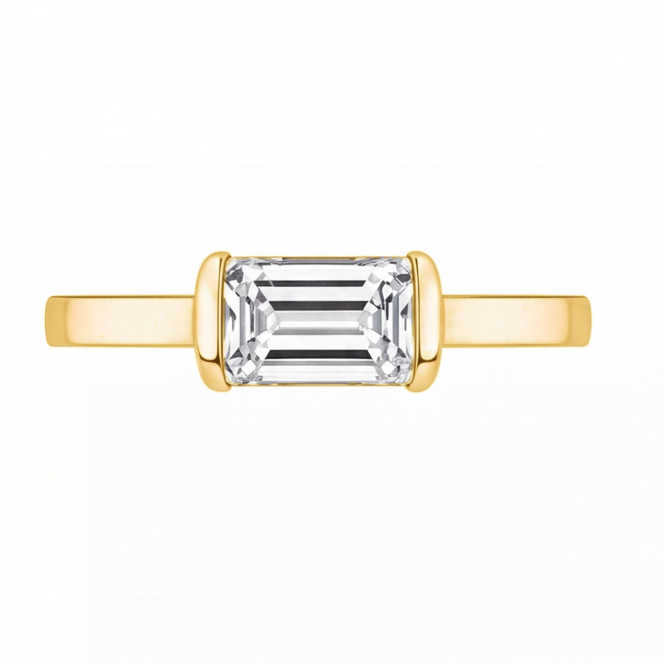 Wren engagement ring by Tiani Jewellery shown in rose gold, white gold and yellow gold.