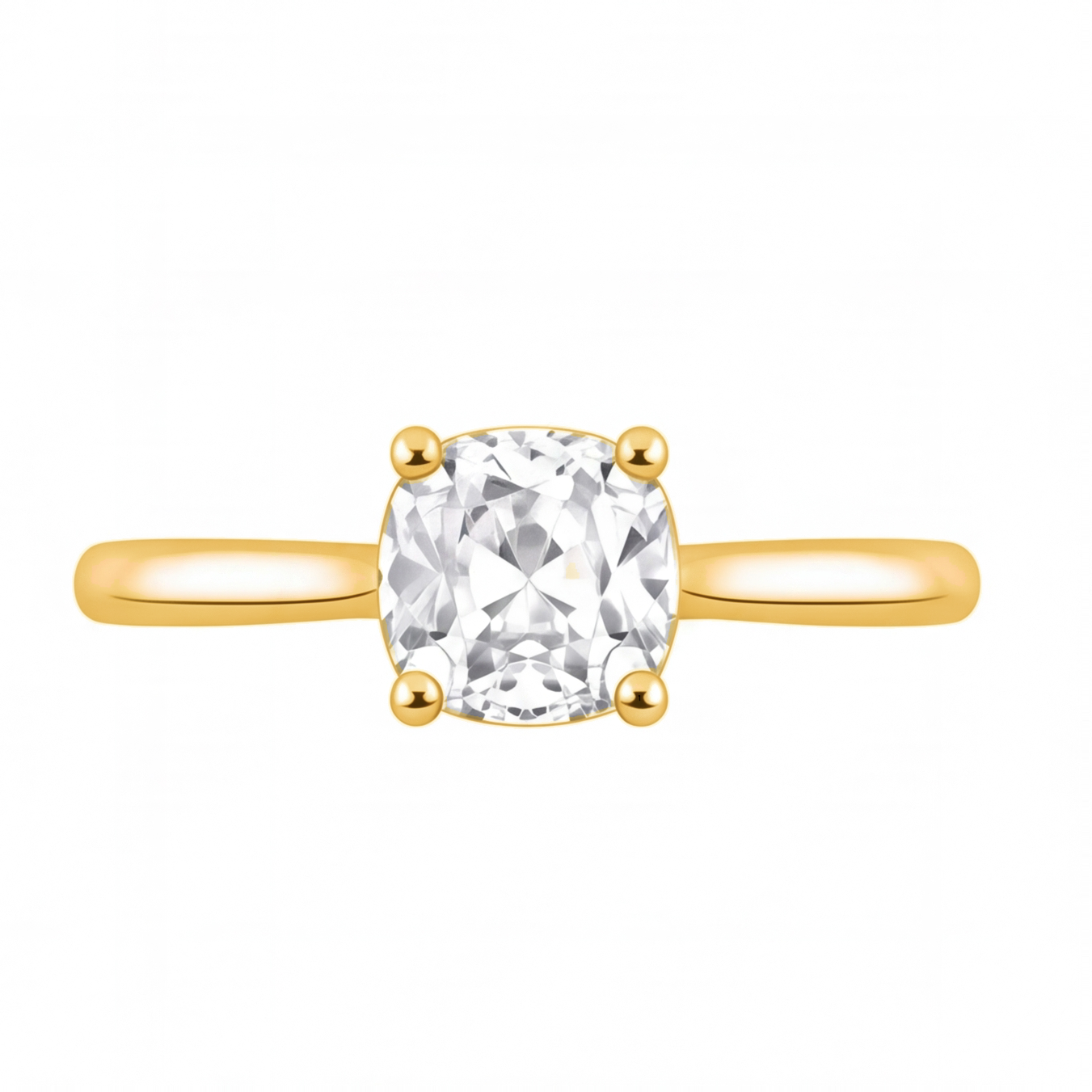 Yvonne engagement ring by Tiani Jewellery shown in rose gold, white gold and yellow gold.