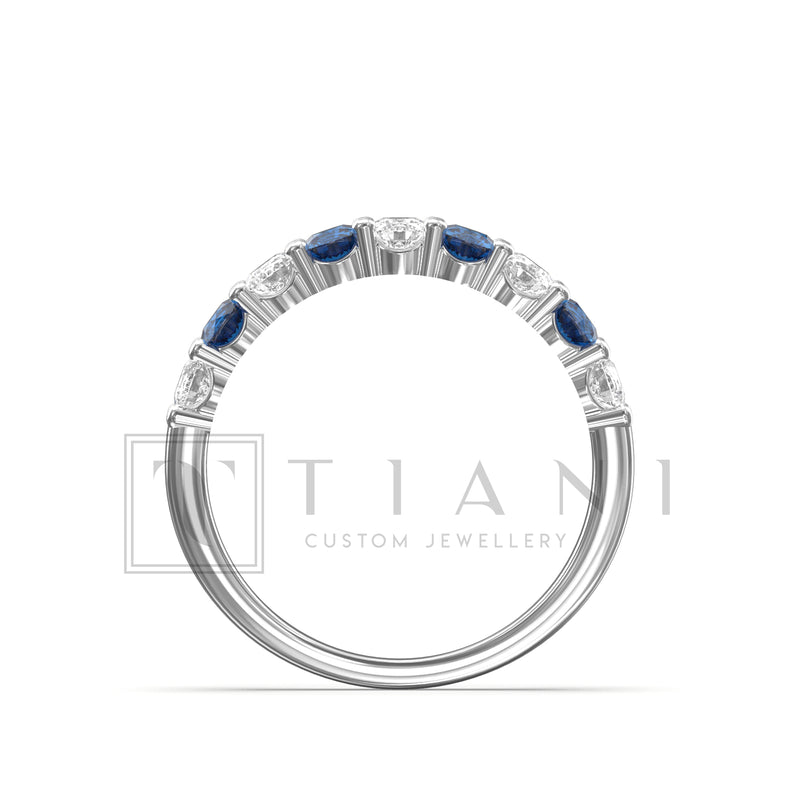 White sapphire store eternity band