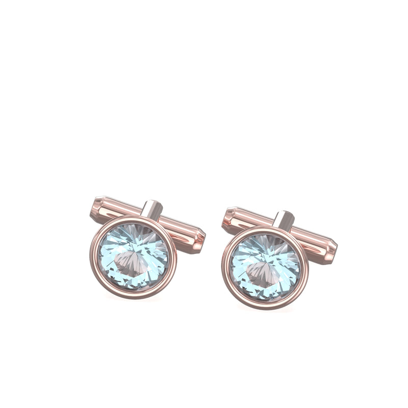 Alexander | Gold & Aquamarine Cufflink