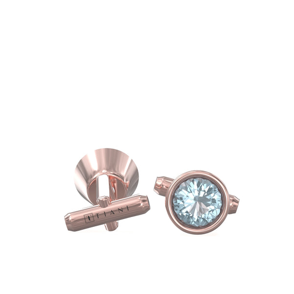 Alexander | Gold & Aquamarine Cufflink