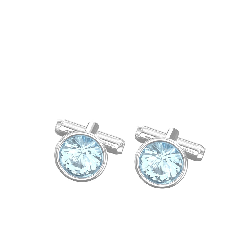 Alexander | Gold & Aquamarine Cufflink