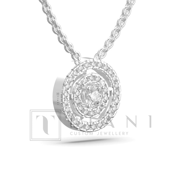 halo diamond necklace