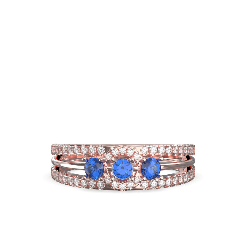 three stone engagement ring