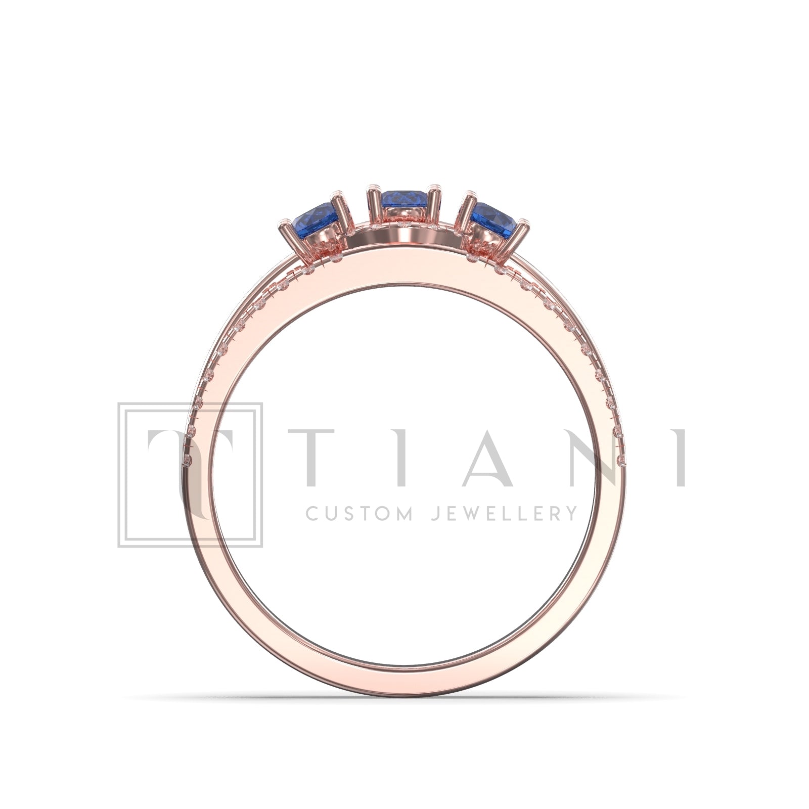 three stone engagement ring