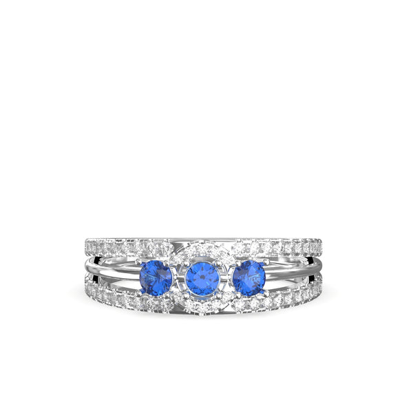 three stone engagement ring