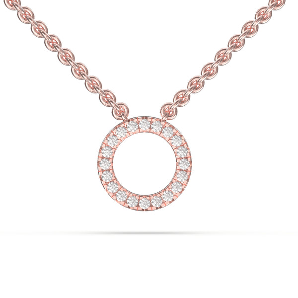 circle diamond pendant 