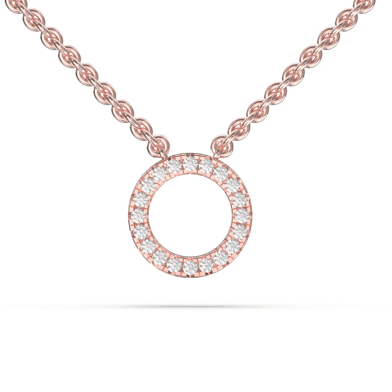 circle diamond pendant 