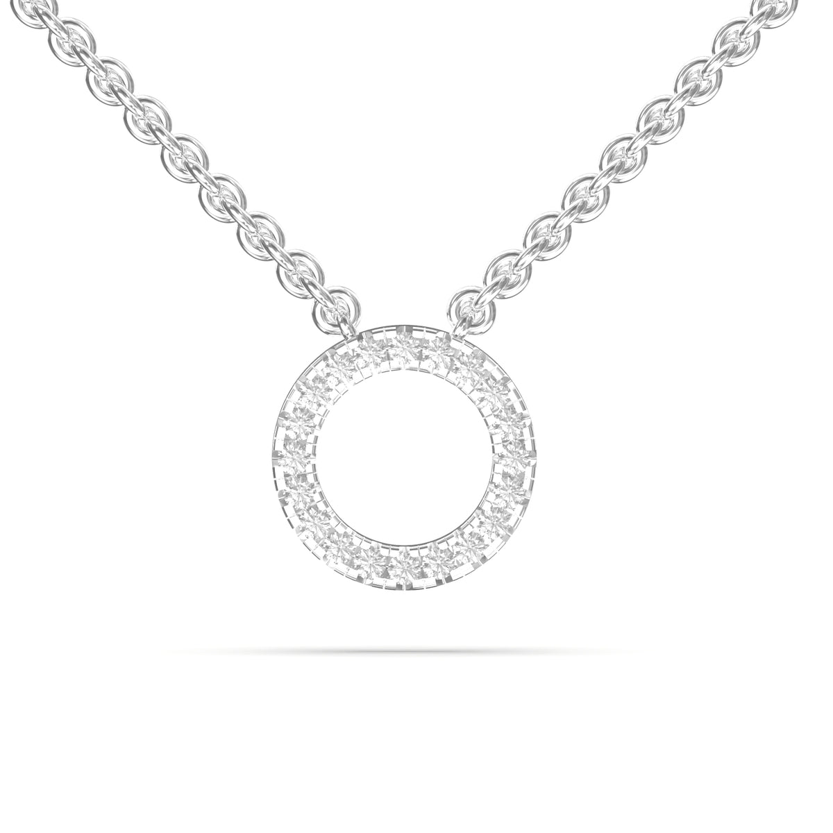 circle diamond pendant 