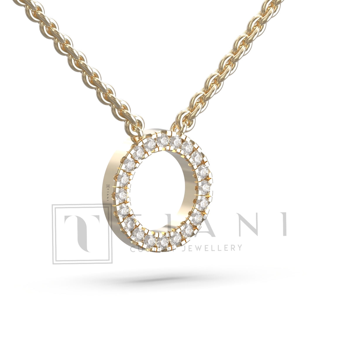 circle diamond pendant 