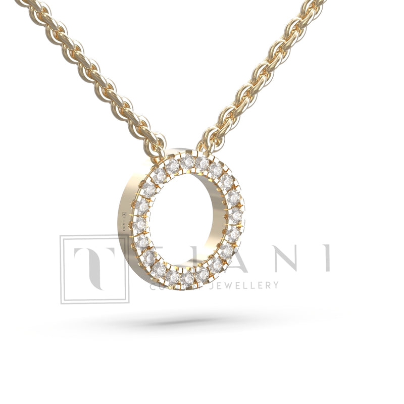 circle diamond pendant 