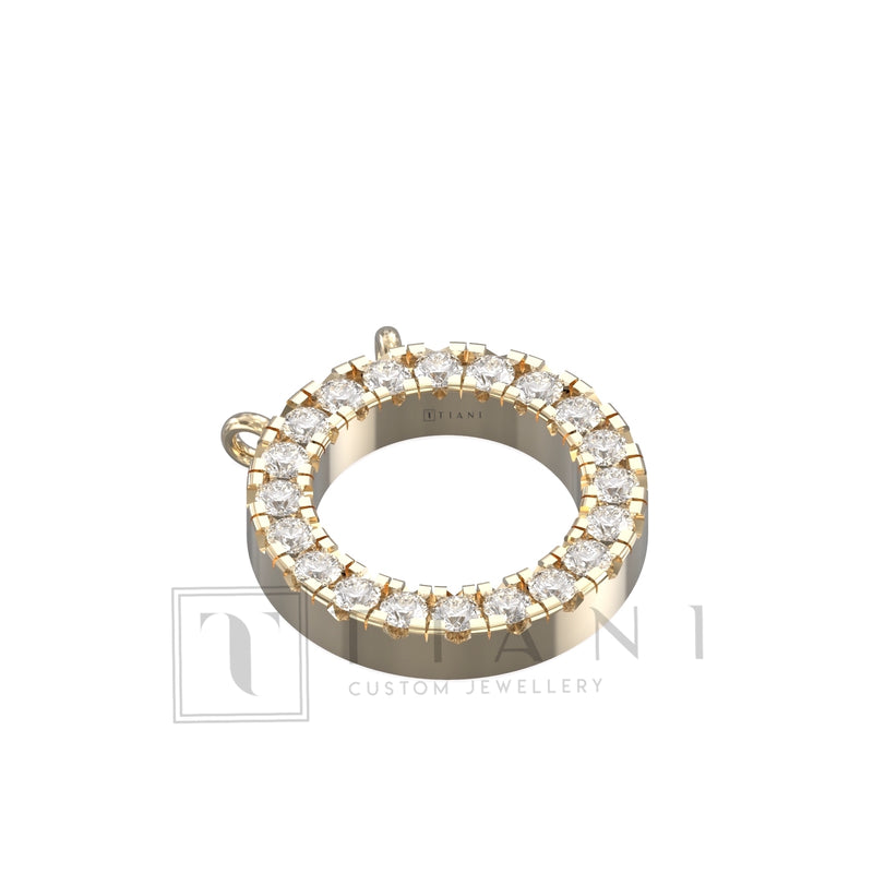 circle diamond pendant 