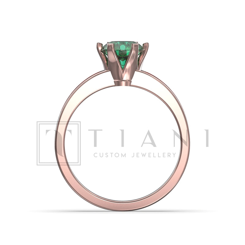 natural emerald ring