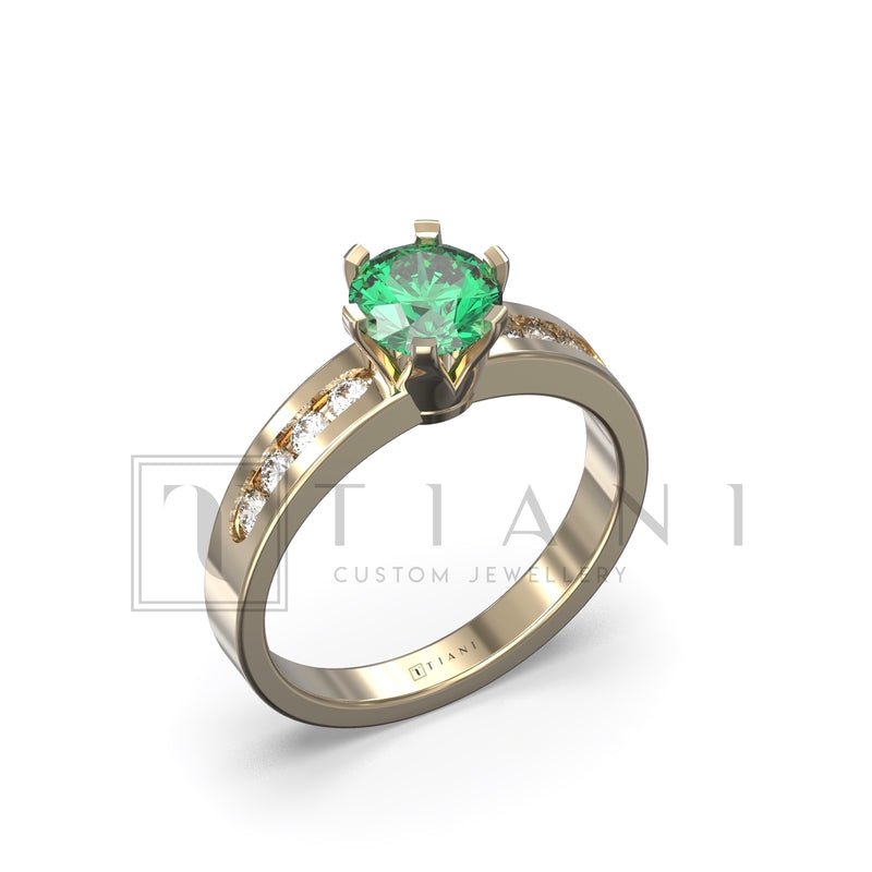 natural emerald ring
