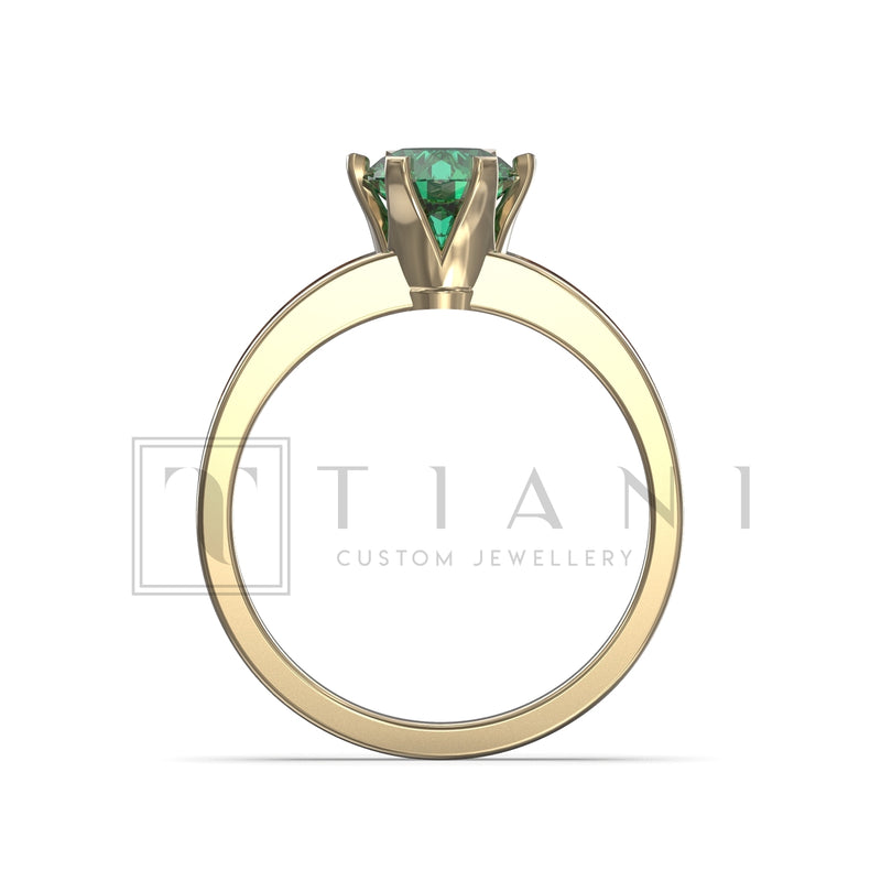 natural emerald ring