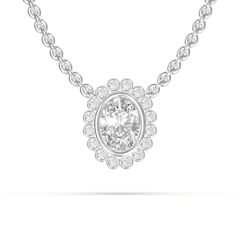 flower diamond necklace