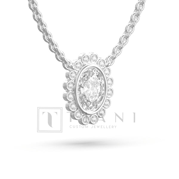 flower diamond necklace