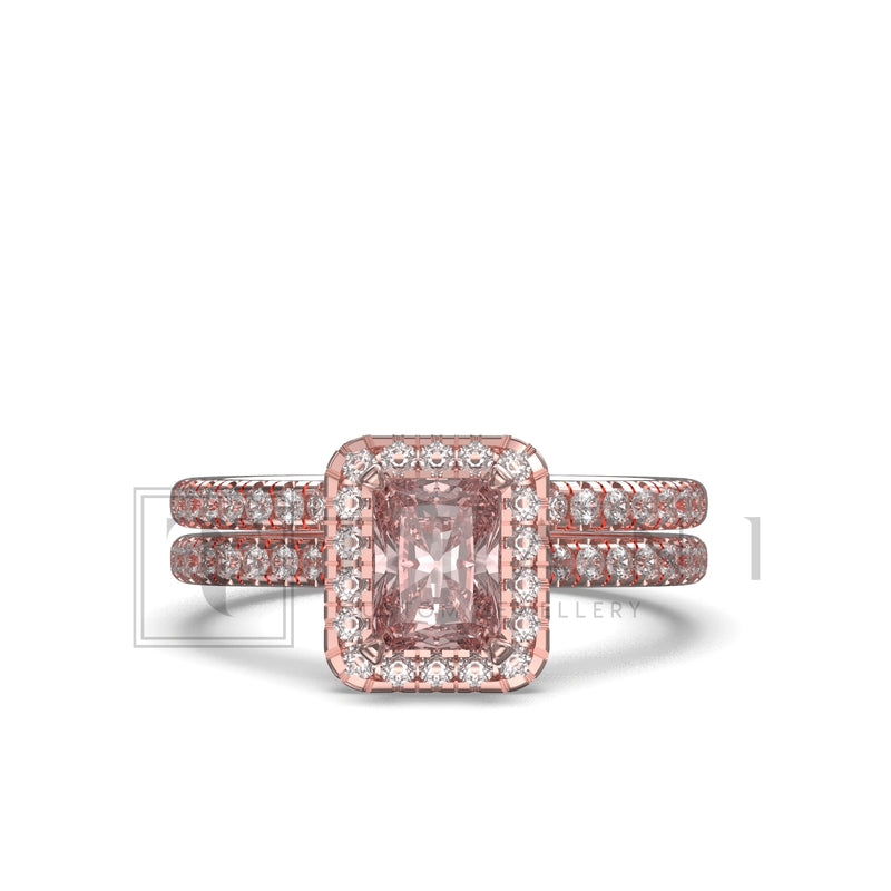 engagement and wedding ring set