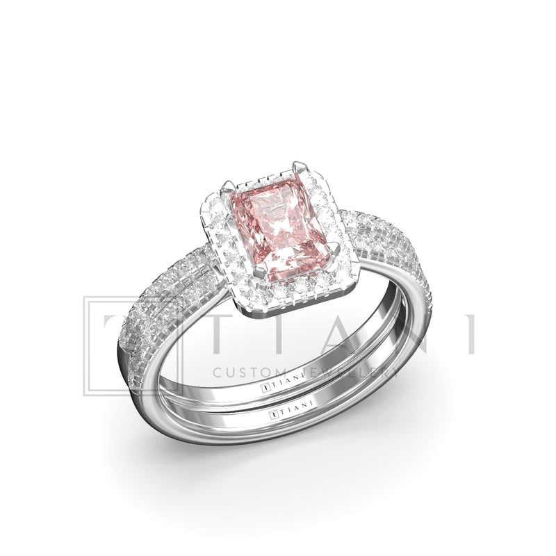 engagement and wedding ring set