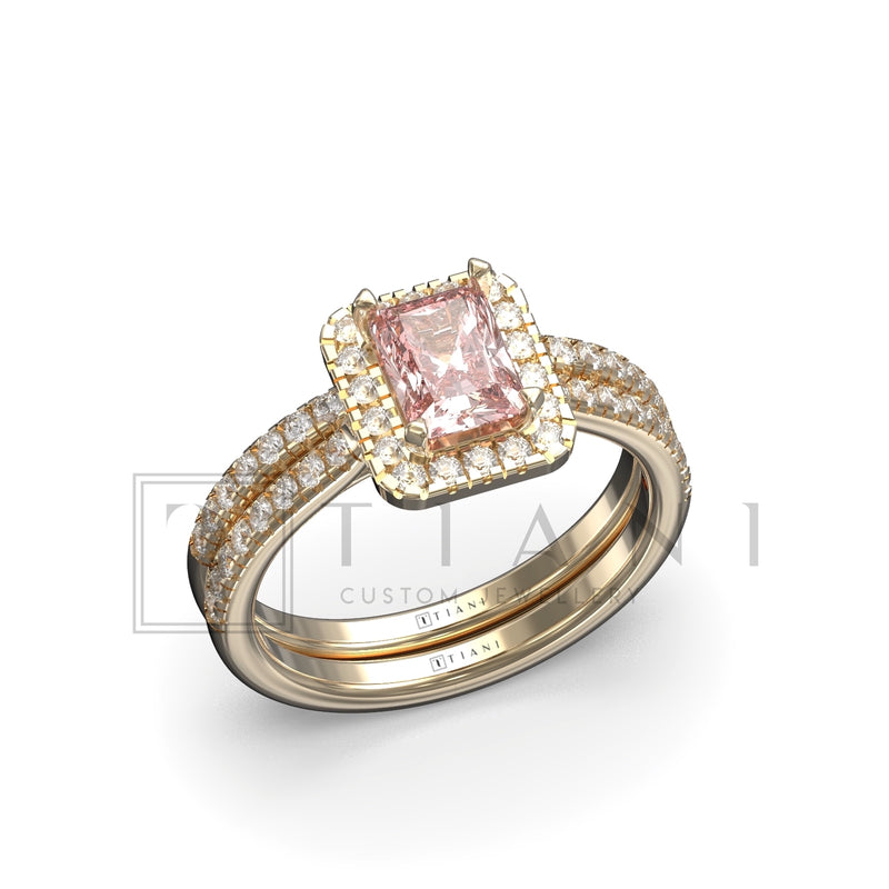 engagement and wedding ring set