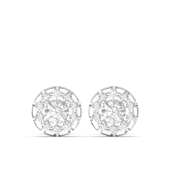 diamond halo studs