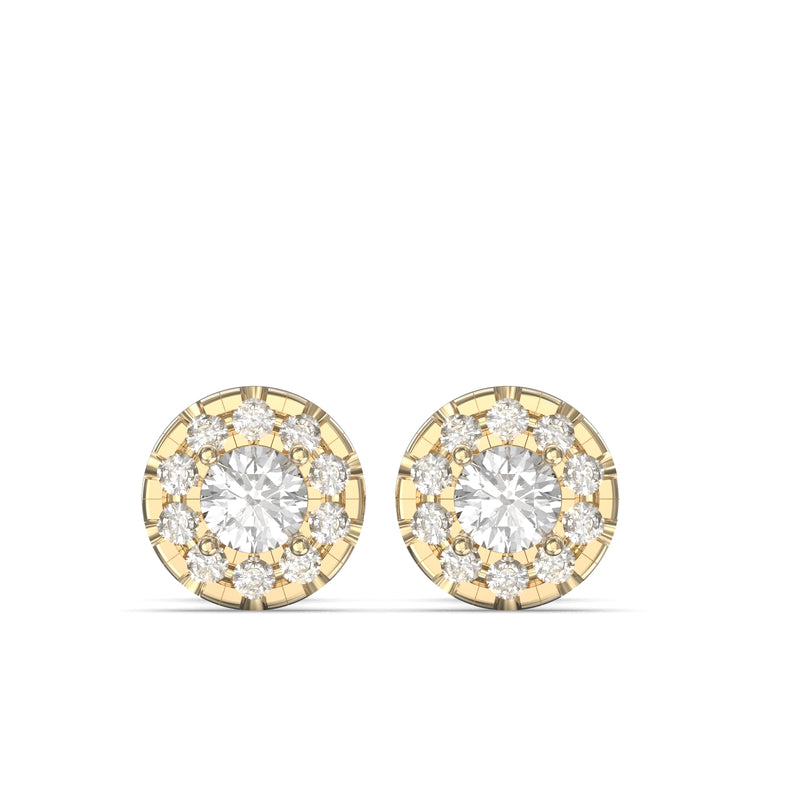 diamond halo studs