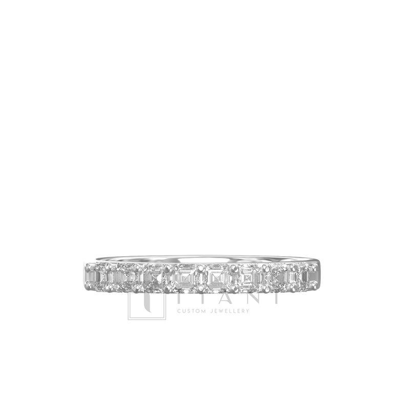 Asscher eternity deals band