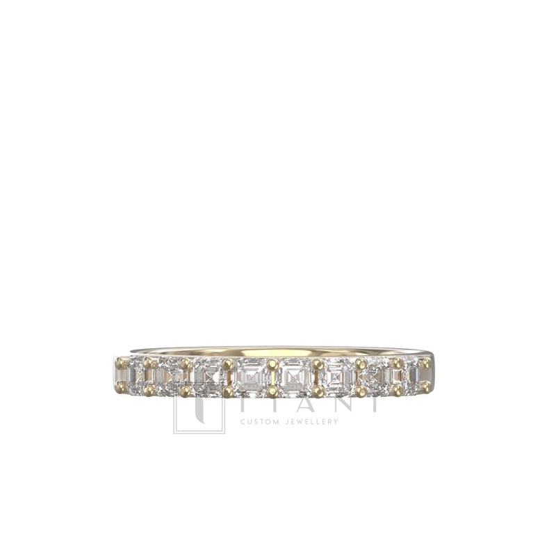 Asscher cut deals diamond eternity band