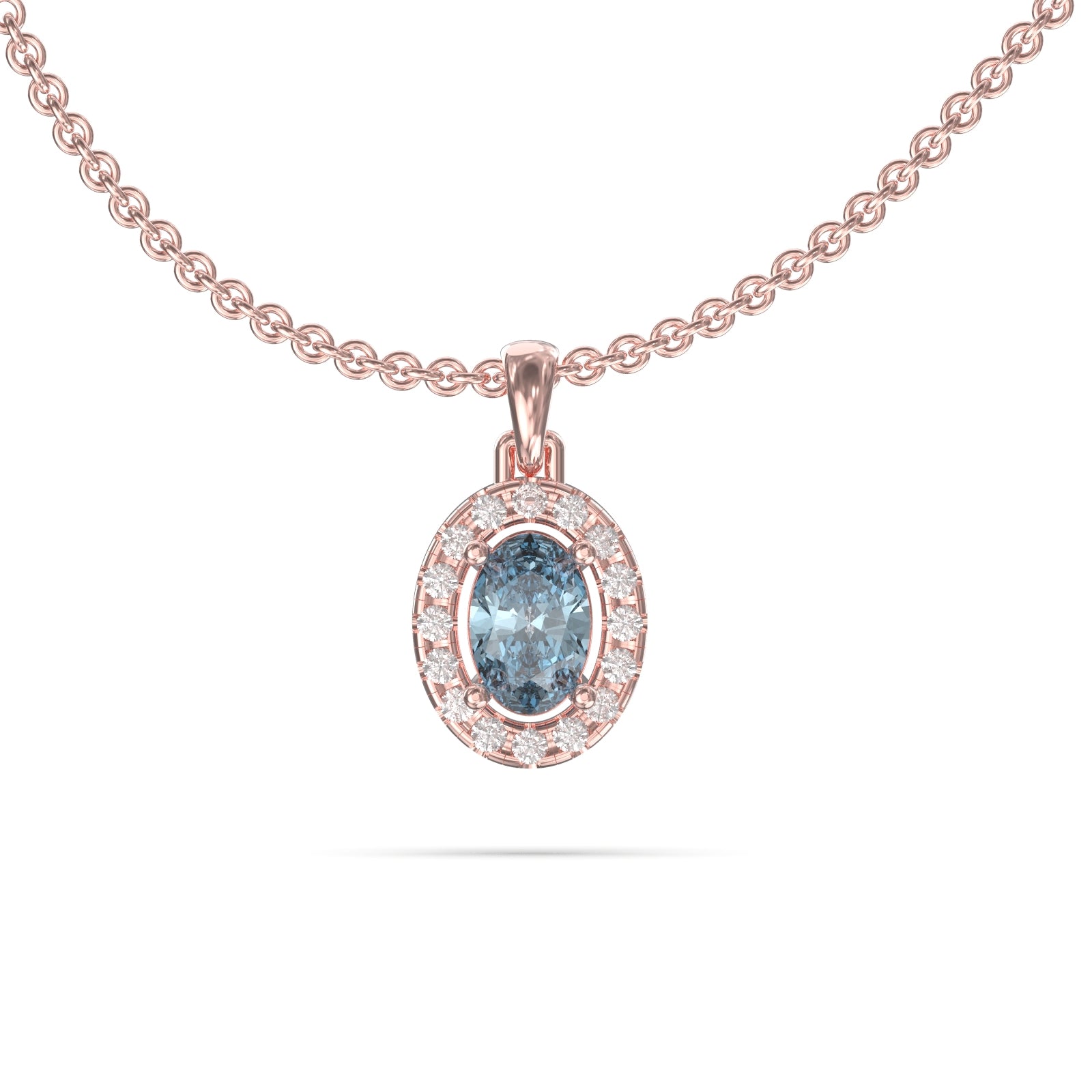 diamond halo necklace