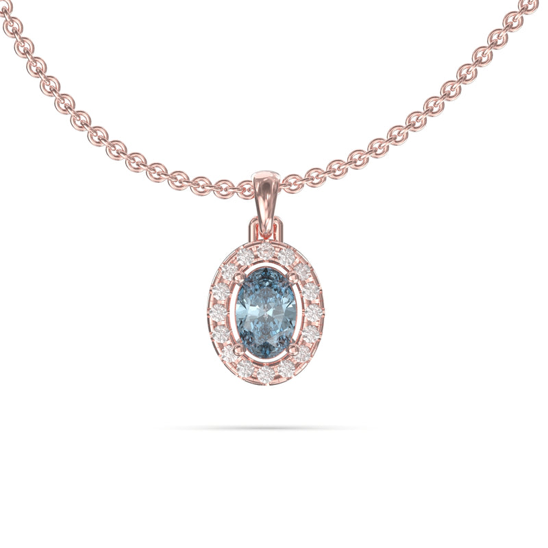 diamond halo necklace