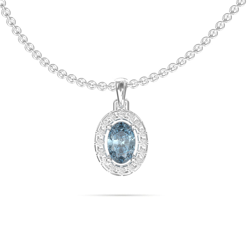 diamond halo necklace