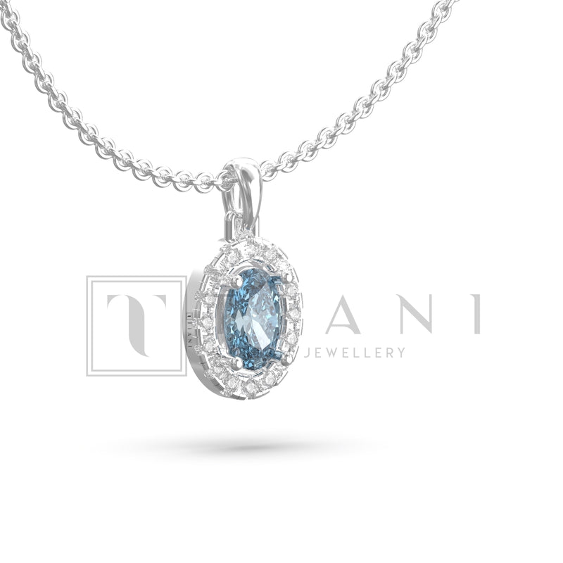 diamond halo necklace