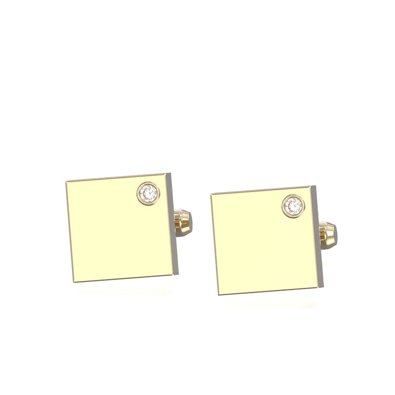 Guy | Custom Gold & Diamond Cufflink