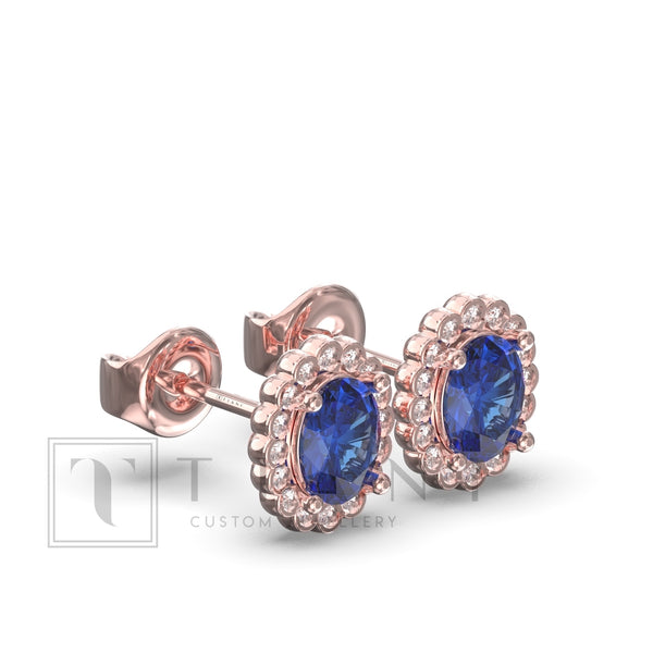 sapphire and diamond earrings