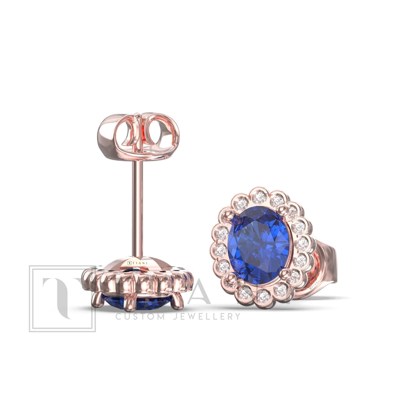 sapphire and diamond earrings
