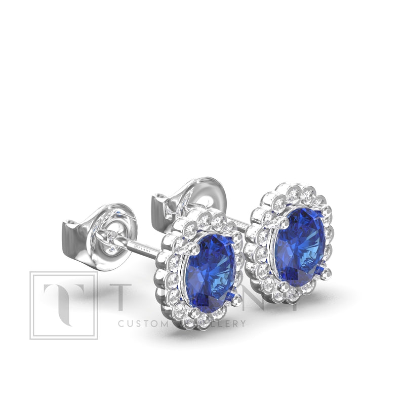 sapphire and diamond earrings