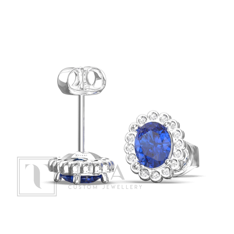sapphire and diamond earrings