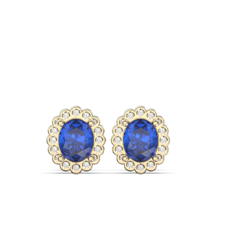 sapphire and diamond earrings