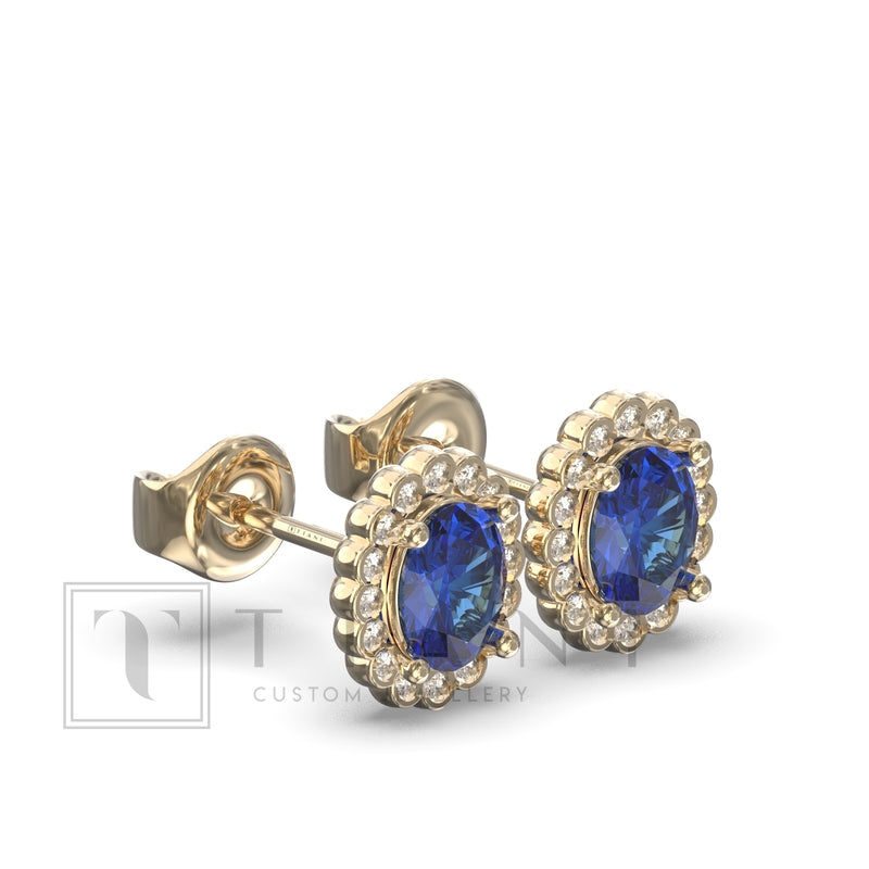 sapphire and diamond earrings